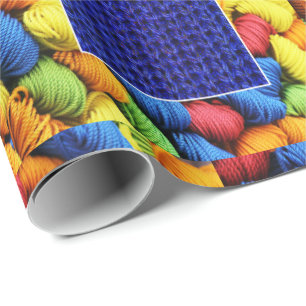 Sewing Knitting Crochet Yarn Mothers Day Birthday Wrapping Paper