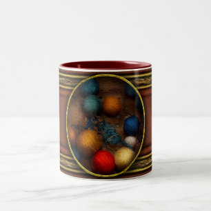 Sewing - Knitting - Yarn for cats Two-Tone Coffee Mug