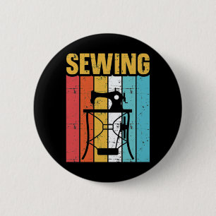 Sewing Machine 6 Cm Round Badge