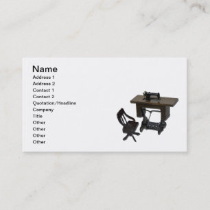 Sewing Machine and Chair Business Card