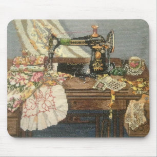 Sewing Machine and Dress Mouse Mat
