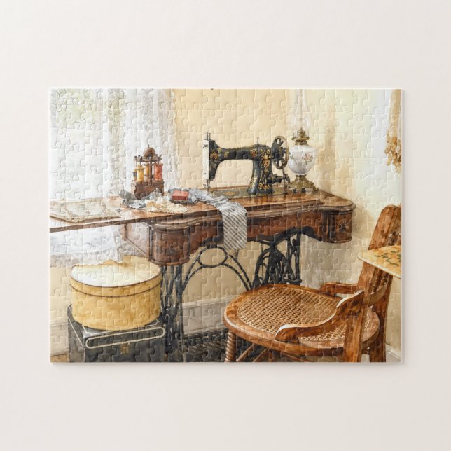 Sewing Machine and Thread Carousel Jigsaw Puzzle (Horizontal)