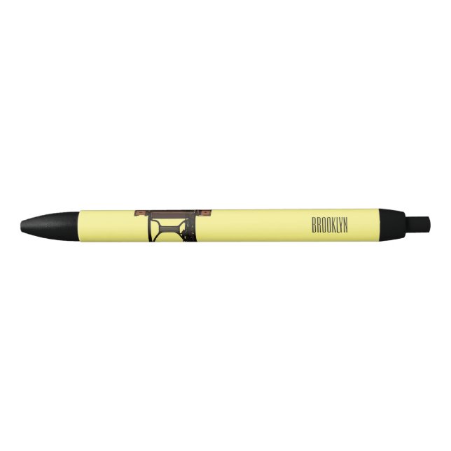 Sewing machine cartoon illustration  black ink pen (Front)