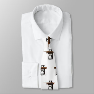 Sewing machine cartoon illustration tie