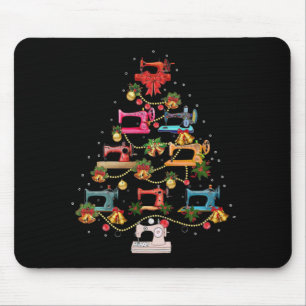 Sewing Machine Christmas Tree Mouse Mat