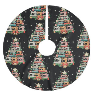 Sewing Machine Christmas Tree Stitch Knit Sew Xmas Brushed Polyester Tree Skirt