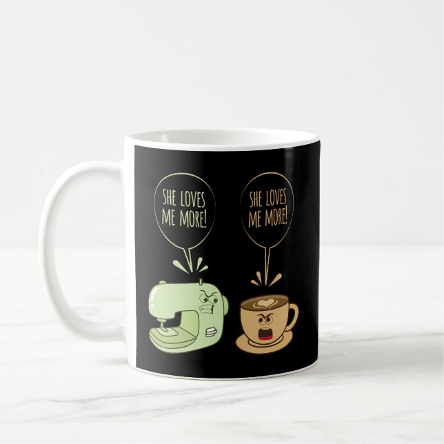 Sewing Machine Coffee Sew Quilting Seamstress Sewe Mug (Left)