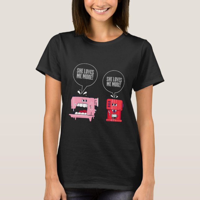 Sewing Machine Coffee Sewing T-Shirt (Front)