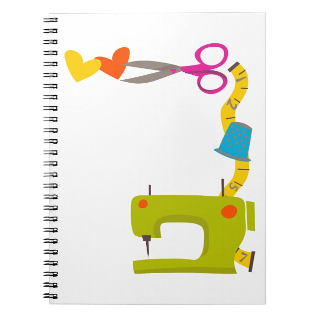 Sewing Machine Corner Notebook (Front)