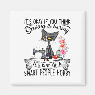 Sewing Machine Craft Quilting Sewer Cat Sewing  Magnet