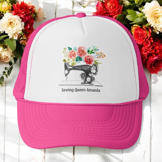 Sewing Machine Crafter Tailor Seamstress Trucker Hat (Creator Uploaded)