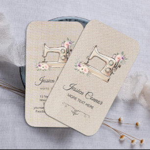 Sewing machine Cream off-white Background  Business Card
