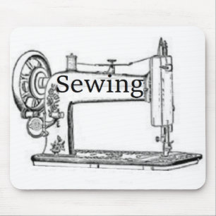 Sewing Machine Design Mouse Mat