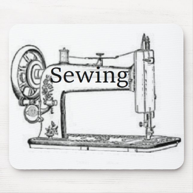 Sewing Machine Design Mouse Mat (Front)