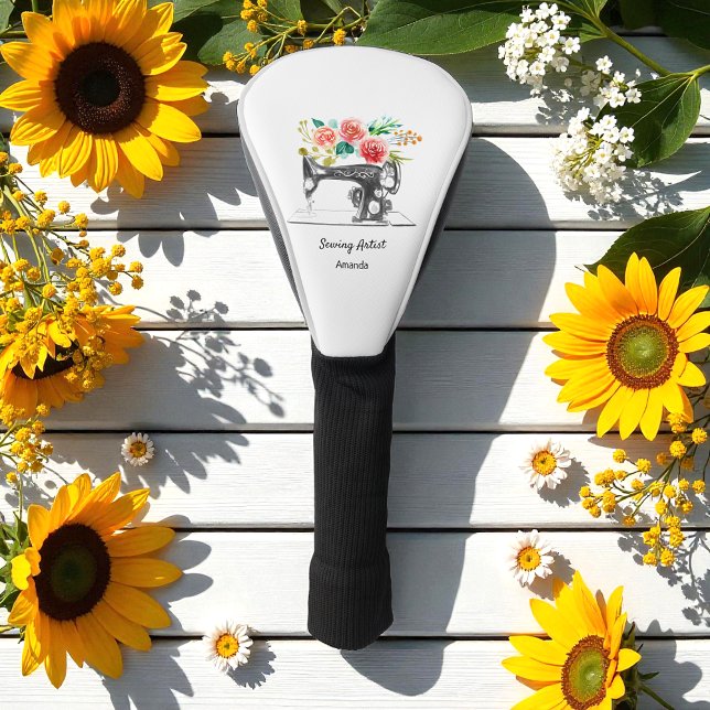 Sewing Machine Dressmaker Tailor Gift Golf Head Cover (Creator Uploaded)