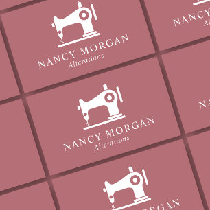 Sewing Machine Dusty Rose  Business Card