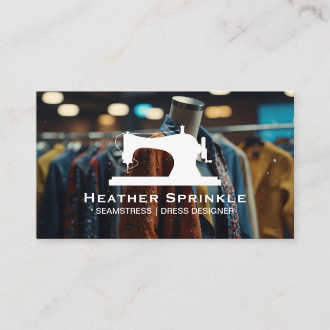 Sewing Machine | Fashion Clothing Business Card (Front)