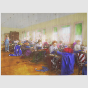 Sewing Machine - Flag - Freedom Fabric 1909 Tissue Paper