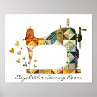 Sewing Machine Patchwork Quilt