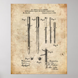 Sewing Machine Patent Poster