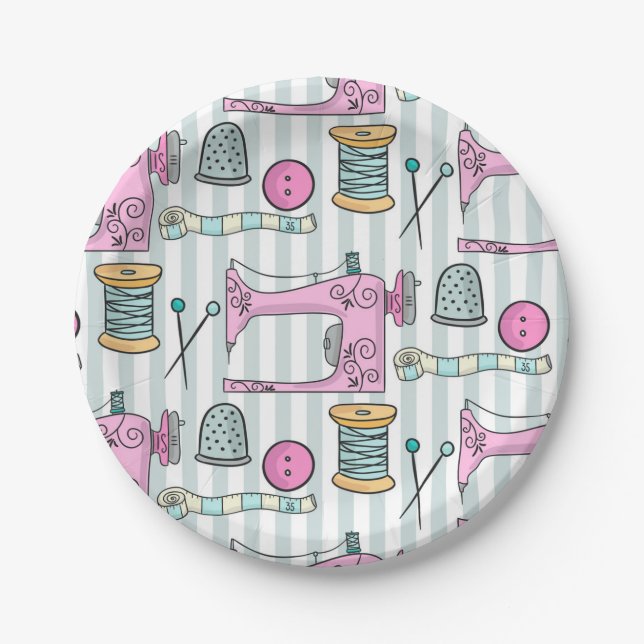 Sewing Machine - Pink Crafts Sew Paper Plate (Front)