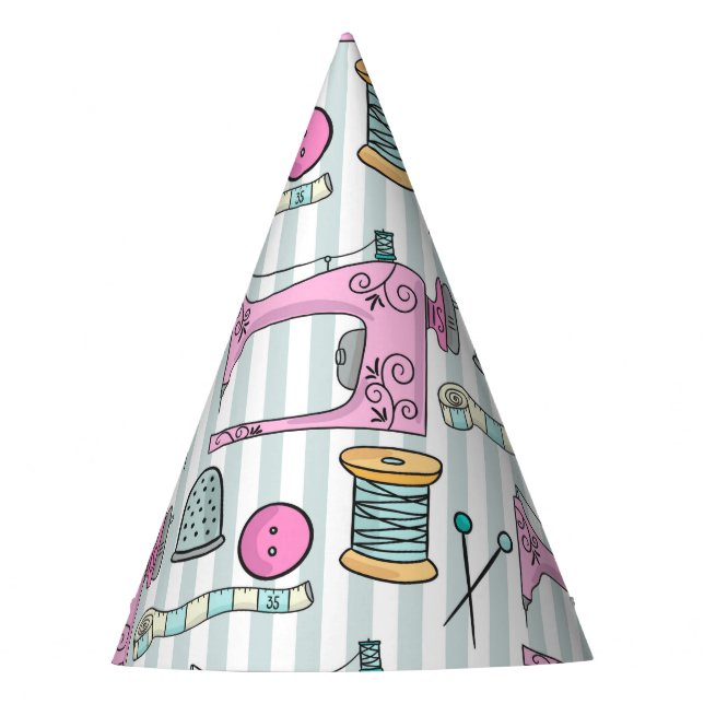 Sewing Machine - Pink Crafts Sew Party Hat (Front)