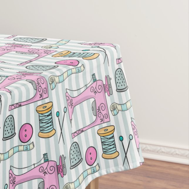 Sewing Machine - Pink Crafts Sew Tablecloth (In Situ)