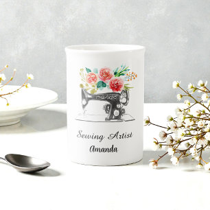 Sewing Machine Quilter Crafter Dressmaker Bone China Mug