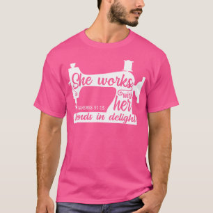 Sewing Machine Quilting Crocheting Faith Jesus God T-Shirt