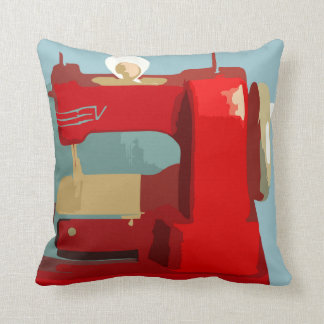 Sewing Machine Red Cushion