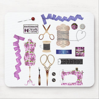 Sewing machine seamstress quilting sewing mouse mat
