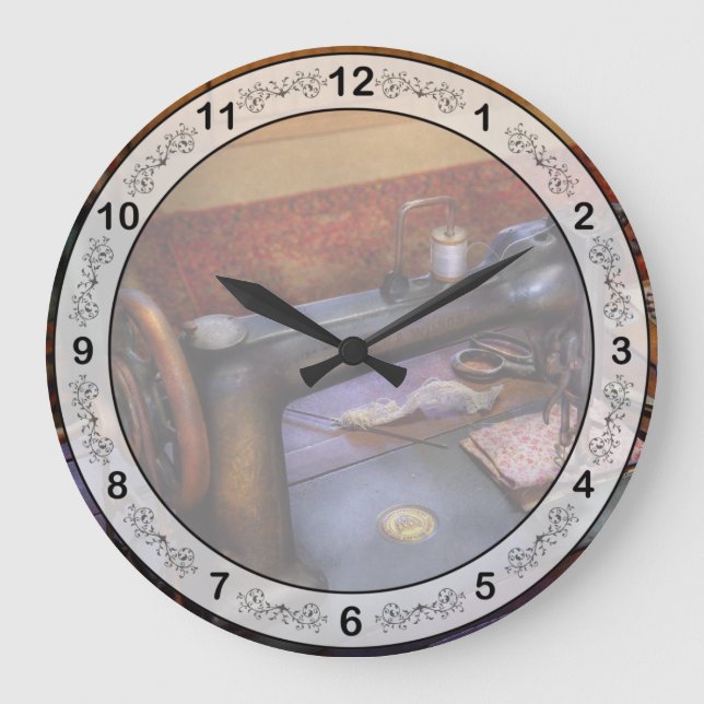 Sewing Machine - Sewing Project Large Clock (Front)