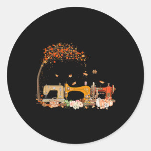 Sewing Machine Sewing Quilting Lover Quilter Fall Classic Round Sticker