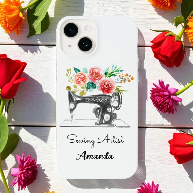 Sewing Machine Tailor Seamstress Dressmaker  iPhone Case (Creator Uploaded)