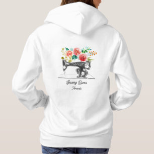 Sewing Machine Tailor Seamstress White  Hoodie