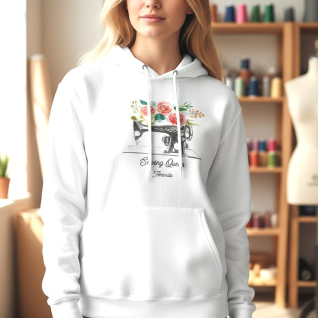 Sewing Machine Tailor Seamstress White  Hoodie (Creator Uploaded)