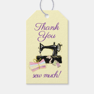 Sewing Machine Vintage Funny Thank You Gift Tags