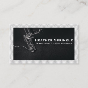 Sewing Machine   White Upholstered Padding Business Card