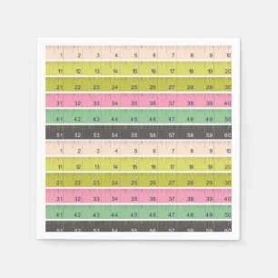 Sewing measuring tape paper napkins