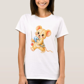 Sewing mouse with needle and thread T-Shirt
