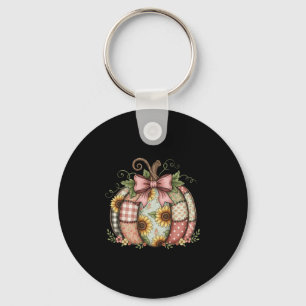 Sewing Mum Quilting Patchwork Pumpkin Quilt Floral Key Ring