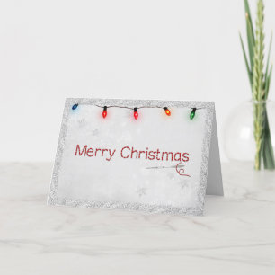 Sewing Needle And Christmas Stitches Holiday Card