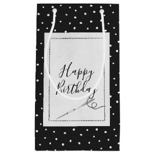 Sewing Needle Birthday Polka Dots Small Gift Bag