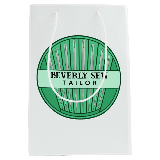 Sewing Needles Tailor Business Packaging Medium Gift Bag (Front)
