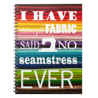 Sewing Not Enough Fabric Crafts Dark Notebook