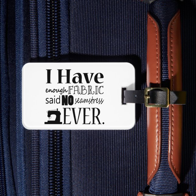 Sewing - Not Enough Fabric Crafts Luggage Tag (Front Insitu 4)