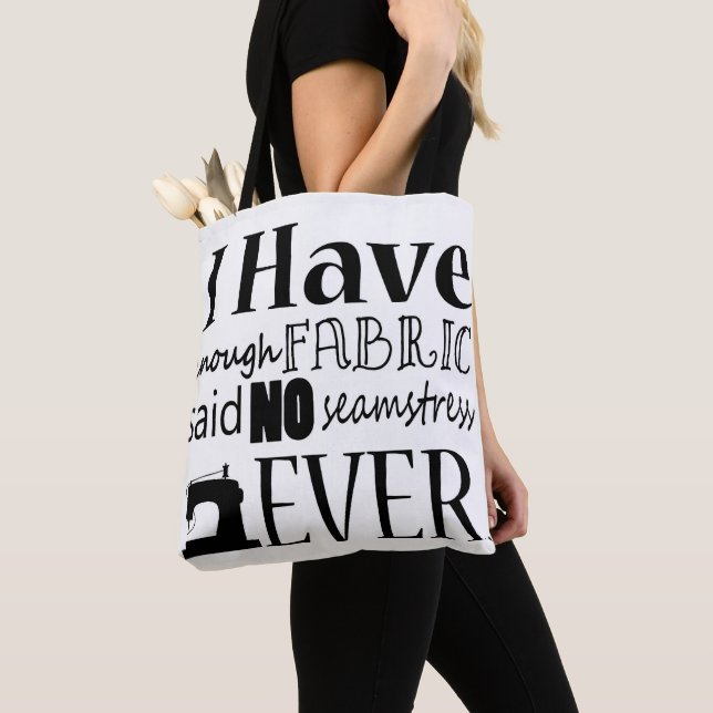 Sewing • Not Enough Fabric Crafts Tote Bag (Close Up)