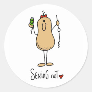Sewing Nut T-shirts and Gifts Classic Round Sticker