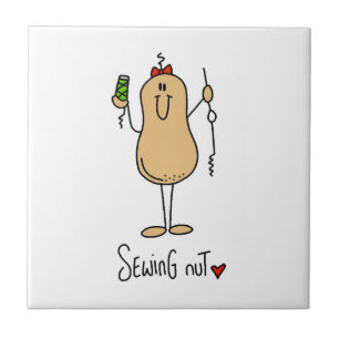 Sewing Nut T-shirts and Gifts Tile