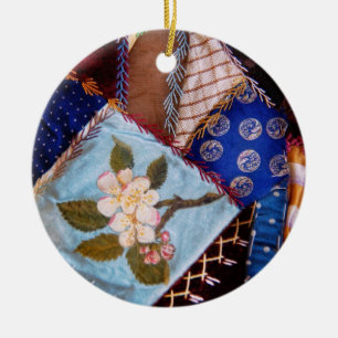 Sewing - Patchwork - Grandma's quilt Ceramic Tree Decoration